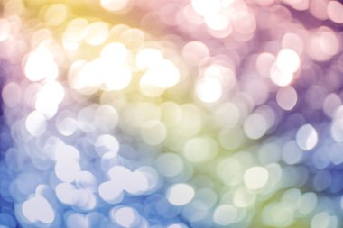 Bulanık ışıklar, şenlikli ya da doğum günü arkaplanı, çok renkli bokeh ışıkları