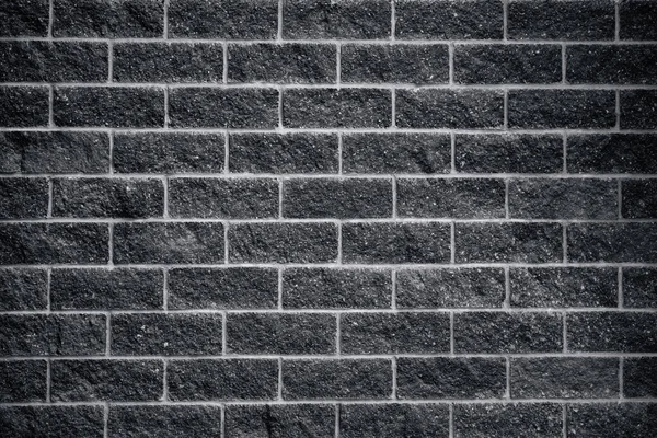 Black Brick Wall Hewn Stone Blocks — Stock Photo, Image