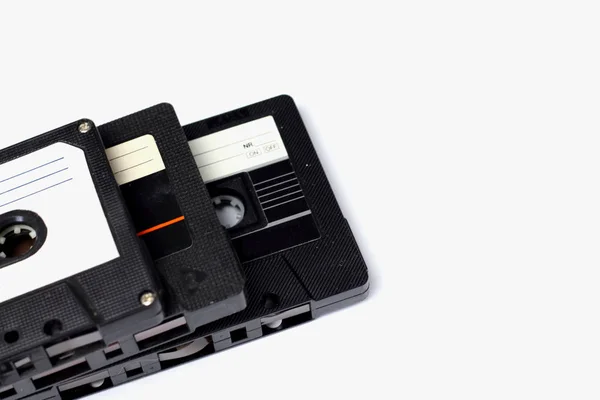 Audio Retro Vintage Groupe Audio Cassetes Pásky 80S Styl Modré — Stock fotografie