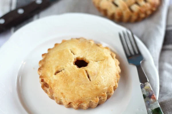 Tarte Aux Cerises Aux Pommes Américaine Rustique Traditionnelle Maison Sur — Photo