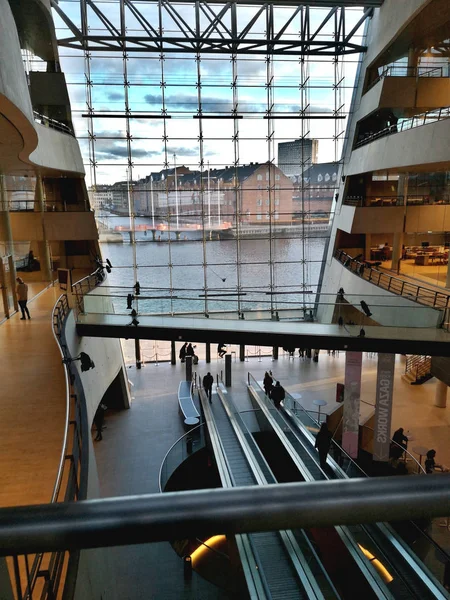 Copenhague Danemark Novembre 2018 Bibliothèque Royale Danoise Intérieur Vue Sur — Photo