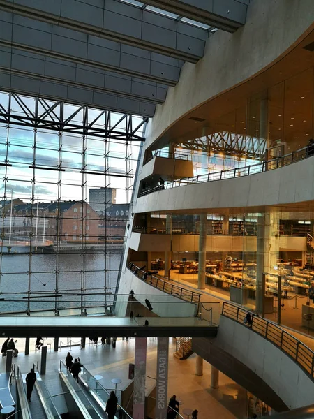 Copenhague Danemark Novembre 2018 Bibliothèque Royale Danoise Intérieur Vue Sur — Photo