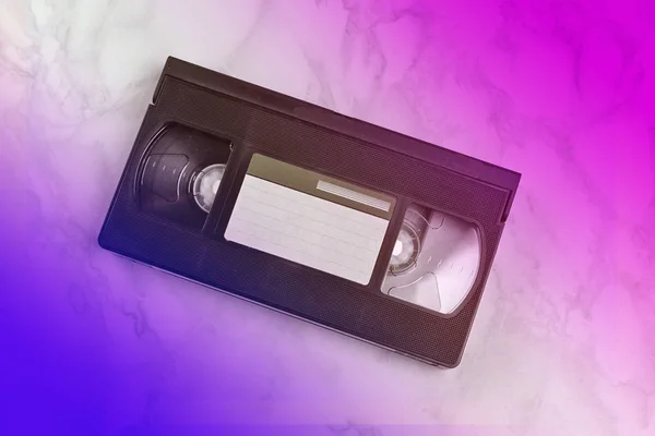 Video Vhs Retro Ročník Kazeta 70Tá 90S Styl Růžovém Pozadí — Stock fotografie