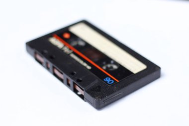 Ses retro vintage kaset beyaz 80s tarzı izole