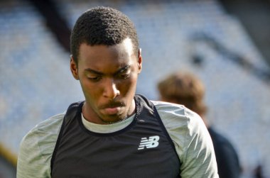 Kiev, Ukrayna - 26 Mayıs 2018: Eğitim 2018 Uefa Şampiyonlar Ligi final maçında Real Madrid ve Liverpool, Ukrayna arasında önce bir Liverpool futbol oyuncuları