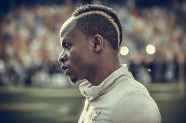 Kiev, Ukrayna - 26 Mayıs 2018: Sadio Mane ve eğitim 2018 Uefa Şampiyonlar Ligi final maçında Real Madrid ve Liverpool, Ukrayna arasında önce bir Liverpool futbol oyuncuları