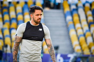 Kiev, Ukrayna - 26 Mayıs 2018: Danny Ings ve eğitim 2018 Uefa Şampiyonlar Ligi final maçında Real Madrid ve Liverpool, Ukrayna arasında önce bir Liverpool futbol oyuncuları