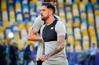 Kiev, Ukrayna - 26 Mayıs 2018: Danny Ings ve eğitim 2018 Uefa Şampiyonlar Ligi final maçında Real Madrid ve Liverpool, Ukrayna arasında önce bir Liverpool futbol oyuncuları
