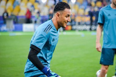 Kiev, Ukrayna - 26 Mayıs 2018: Uefa Şampiyonlar Ligi Finali 2018 önce Real Madrid futbol oyuncuların eğitim maç Real Madrid ve Liverpool, Ukrayna arasında