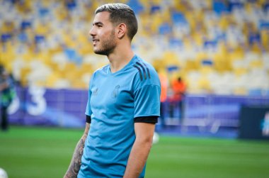 Kiev, Ukrayna - 26 Mayıs 2018: Uefa Şampiyonlar Ligi Finali 2018 önce Real Madrid futbol oyuncuların eğitim maç Real Madrid ve Liverpool, Ukrayna arasında