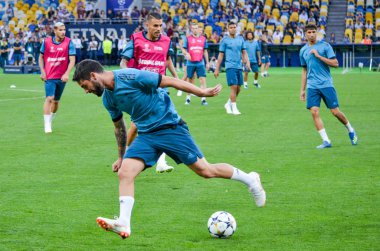 Kiev, Ukrayna - 26 Mayıs 2018: Çifleşme ve eğitim 2018 Uefa Şampiyonlar Ligi final maçında Real Madrid ve Liverpool, Ukrayna arasında daha önce Real Madrid futbol oyuncuları