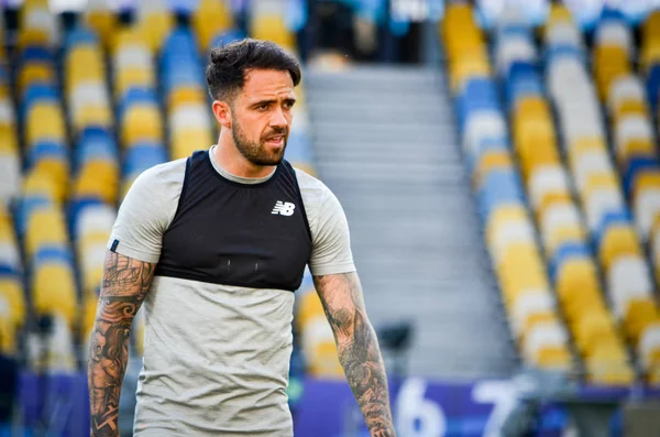 Kiev, Ukrayna - 26 Mayıs 2018: Danny Ings ve eğitim 2018 Uefa Şampiyonlar Ligi final maçında Real Madrid ve Liverpool, Ukrayna arasında önce bir Liverpool futbol oyuncuları
