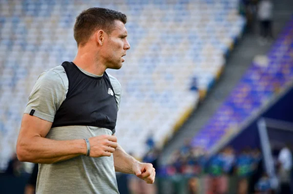 Kyiv Ukraine Maio 2018 James Milner Treinamento Jogadores Futebol Liverpool — Fotografia de Stock