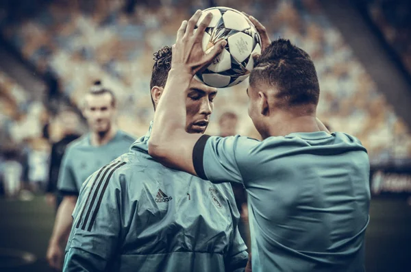 Kyiv Ukraine May 2018 Cristiano Ronaldo Training Football Players Real — Stock Photo, Image