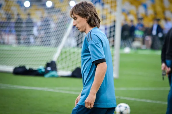 Kyiv Ukraine Maio 2018 Luka Modric Treinamento Jogadores Futebol Real — Fotografia de Stock