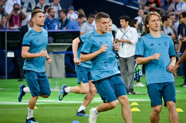 Kiev Oekraïne Mei 2018 Luka Modric Opleiding Van Voetbalspelers Van — Stockfoto