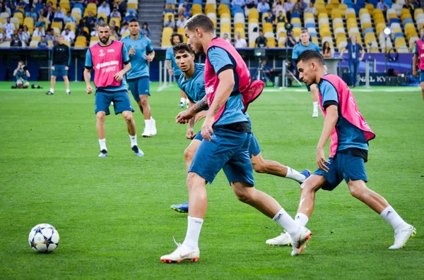 Kyiv Ucrania Mayo 2018 Entrenamiento Futbolistas Del Real Madrid Antes —  Fotos de Stock