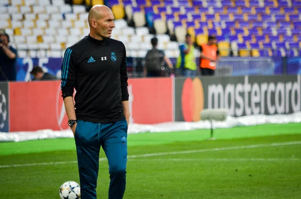 Kyiv Ukraine May 2018 Zinedine Zidane Training Football Players Real — Stock Photo, Image