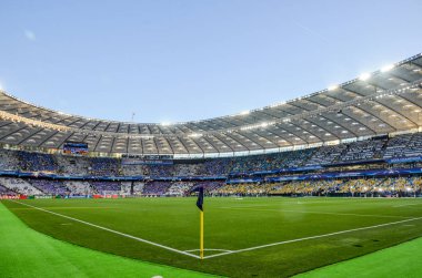 Kiev, Ukrayna - 26 Mayıs 2018: 2018 önce Milli Güvenlik Olimpiyskiy içinde stadyumun genel görünümü Uefa Şampiyonlar Ligi Finali Maç Milli Güvenlik olimpiyskiy Stadyumu'nda, Ukrayna