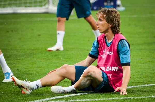 Kyiv Ucrania Mayo 2018 Luka Modric Entrenamiento Futbolistas Del Real — Foto de Stock