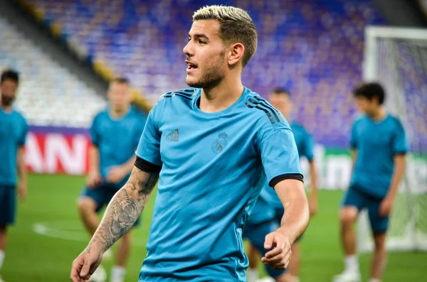 Kiev, Ukrayna - 26 Mayıs 2018: Uefa Şampiyonlar Ligi Finali 2018 önce Real Madrid futbol oyuncuların eğitim maç Real Madrid ve Liverpool, Ukrayna arasında