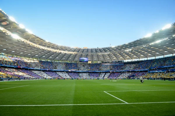 Kiev, Ukrayna - 26 Mayıs 2018: 2018 önce Milli Güvenlik Olimpiyskiy içinde stadyumun genel görünümü Uefa Şampiyonlar Ligi Finali Maç Milli Güvenlik olimpiyskiy Stadyumu'nda, Ukrayna