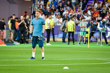 Kiev, Ukrayna - 26 Mayıs 2018: Luka Zidane 2018 önce Uefa Şampiyonlar Ligi Finali maç Real Madrid ve Kiev Ukrayna Milli Güvenlik olimpiyskiy Stadyumu'nda Liverpool arasında