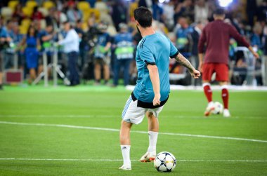 Kiev, Ukrayna - 26 Mayıs 2018: Çifleşme 2018 önce Uefa Şampiyonlar Ligi Finali maç Real Madrid ve Kiev Ukrayna Milli Güvenlik olimpiyskiy Stadyumu'nda Liverpool arasında