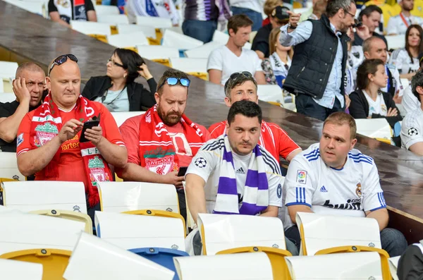 Kiev Oekraïne Mei 2018 Real Madrid Fans Het Stadion Van — Stockfoto