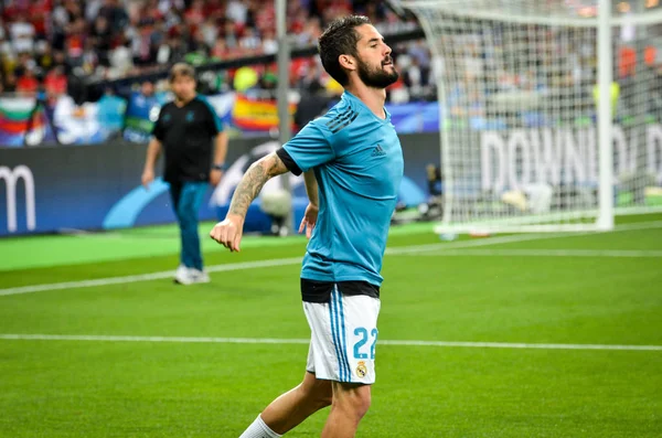 Kiev, Ukrayna - 26 Mayıs 2018: Çifleşme 2018 önce Uefa Şampiyonlar Ligi Finali maç Real Madrid ve Kiev Ukrayna Milli Güvenlik olimpiyskiy Stadyumu'nda Liverpool arasında