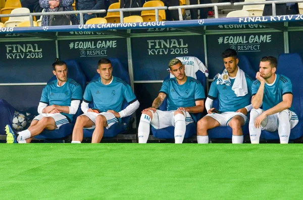 Kyiv Ukraine May 2018 Bench Players Real Madrid 2018 Uefa — Stock Photo, Image