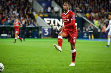 Kiev, Ukrayna - 26 Mayıs 2018: Georginio Wijnaldum 2018 sırasında Uefa Şampiyonlar Ligi Finali maç Real Madrid ve Kiev Ukrayna Milli Güvenlik olimpiyskiy Stadyumu'nda Liverpool arasında