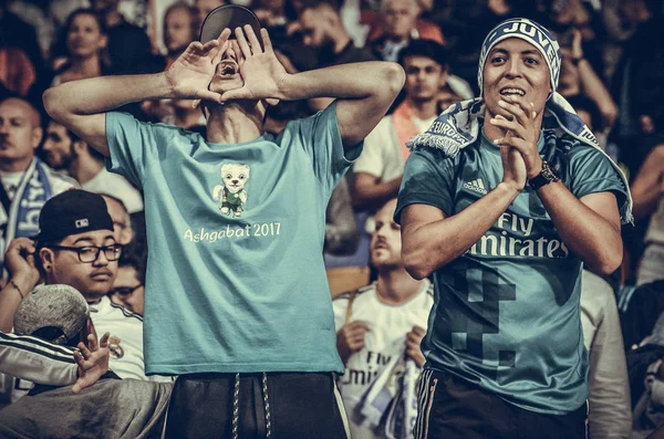 Київ Україна Травня 2018 Вентилятори Реал Мадрид Святкувати Перемогу Фіналі — стокове фото