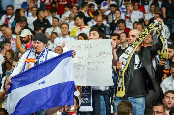 Kyiv Ukraine May 2018 Fans Real Madrid Celebrate Victory Final — Stock Photo, Image