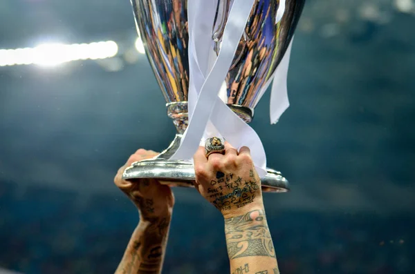 Kyjev Ukrajina Května 2018 Pohár Uefa Champions League 2018 Close — Stock fotografie