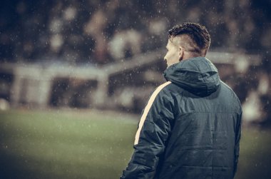 Lyon, Fransa - 16 Mayıs, 2018: Kevin Gameiro arada Atletico Madrid vs Olimpik Marsilya Groupama Stadyumu, Fransa final Uefa Avrupa Ligi maçı sırasında