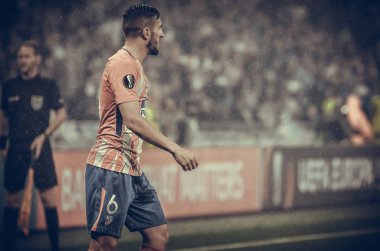 Lyon, Fransa - 16 Mayıs, 2018: Atletico Madrid vs Groupama Stadyumu, Fransa Olimpik Marsilya arasında final Uefa Avrupa Ligi maçı sırasında Koke futbolcu