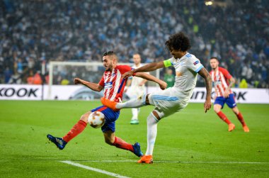 Lyon, Fransa - 16 Mayıs, 2018: Luiz Gustavo Atletico Madrid vs Groupama Stadyumu, Fransa Olimpik Marsilya arasında final Uefa Avrupa Ligi maçı sırasında