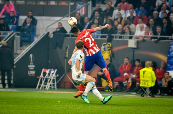 Lyon Frankrijk Mei 2018 Jose Gimenez Tijdens Finale Van Uefa — Stockfoto