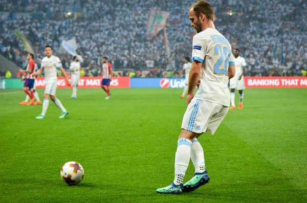 Lyon Frankrijk Mei 2018 Valere Germain Tijdens Finale Van Uefa — Stockfoto