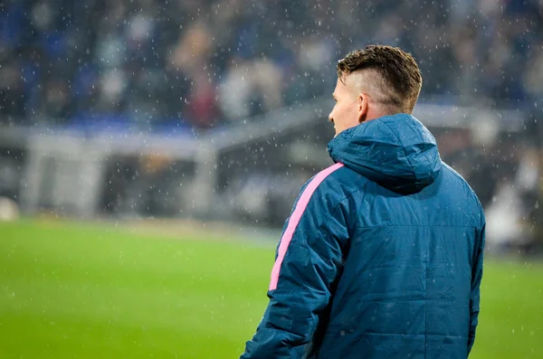 Lyon, Fransa - 16 Mayıs, 2018: Kevin Gameiro arada Atletico Madrid vs Olimpik Marsilya Groupama Stadyumu, Fransa final Uefa Avrupa Ligi maçı sırasında