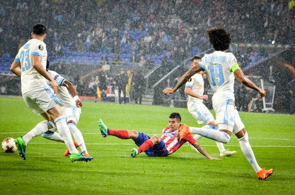 Lyon Francie Května 2018 Lucas Hernandez Během Závěrečné Utkání Evropské — Stock fotografie