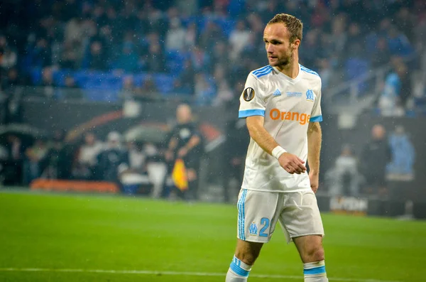 Lyon, Fransa - 16 Mayıs, 2018: Valera Germain Atletico Madrid vs Groupama Stadyumu, Fransa Olimpik Marsilya arasında final Uefa Avrupa Ligi maçı sırasında