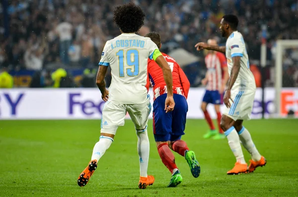 Lyon, Fransa - 16 Mayıs, 2018: Luiz Gustavo Atletico Madrid vs Groupama Stadyumu, Fransa Olimpik Marsilya arasında final Uefa Avrupa Ligi maçı sırasında