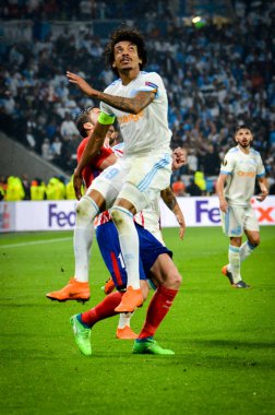 Lyon, Fransa - 16 Mayıs, 2018: Luiz Gustavo Atletico Madrid vs Groupama Stadyumu, Fransa Olimpik Marsilya arasında final Uefa Avrupa Ligi maçı sırasında
