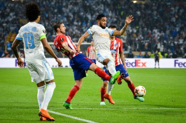 Lyon, Fransa - 16 Mayıs, 2018: Gabi Atletico Madrid vs Groupama Stadyumu, Fransa Olimpik Marsilya arasında final Uefa Avrupa Ligi maçı sırasında futbolcu