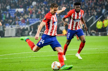 Lyon, Fransa - 16 Mayıs, 2018: Gabi Atletico Madrid vs Groupama Stadyumu, Fransa Olimpik Marsilya arasında final Uefa Avrupa Ligi maçı sırasında
