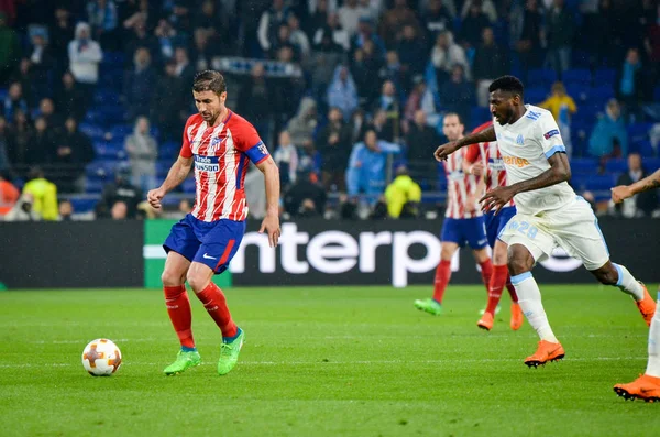 Lyon, Fransa - 16 Mayıs, 2018: Gabi Atletico Madrid vs Groupama Stadyumu, Fransa Olimpik Marsilya arasında final Uefa Avrupa Ligi maçı sırasında futbolcu