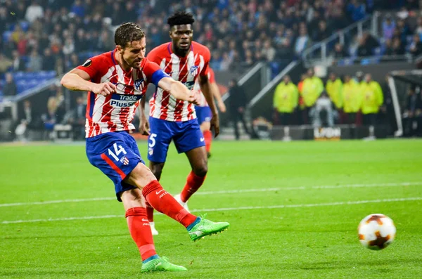 Lyon, Fransa - 16 Mayıs, 2018: Gabi Atletico Madrid vs Groupama Stadyumu, Fransa Olimpik Marsilya arasında final Uefa Avrupa Ligi maçı sırasında