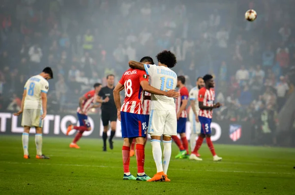 Lyon Frankrike Maj 2018 Luiz Gustavo Kramar Med Diego Costa — Stockfoto